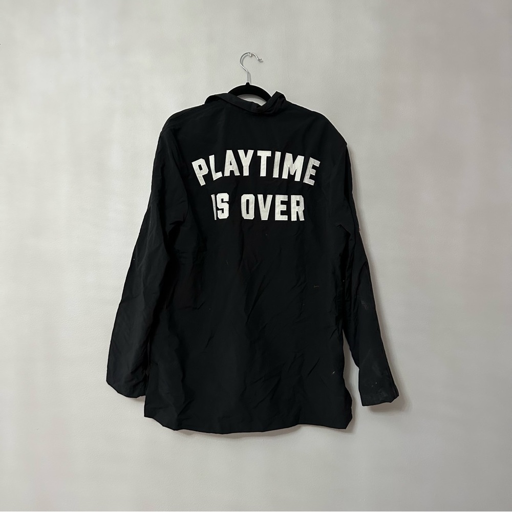 ADIDAS windbreaker - PLAY TIME IS OVER on back